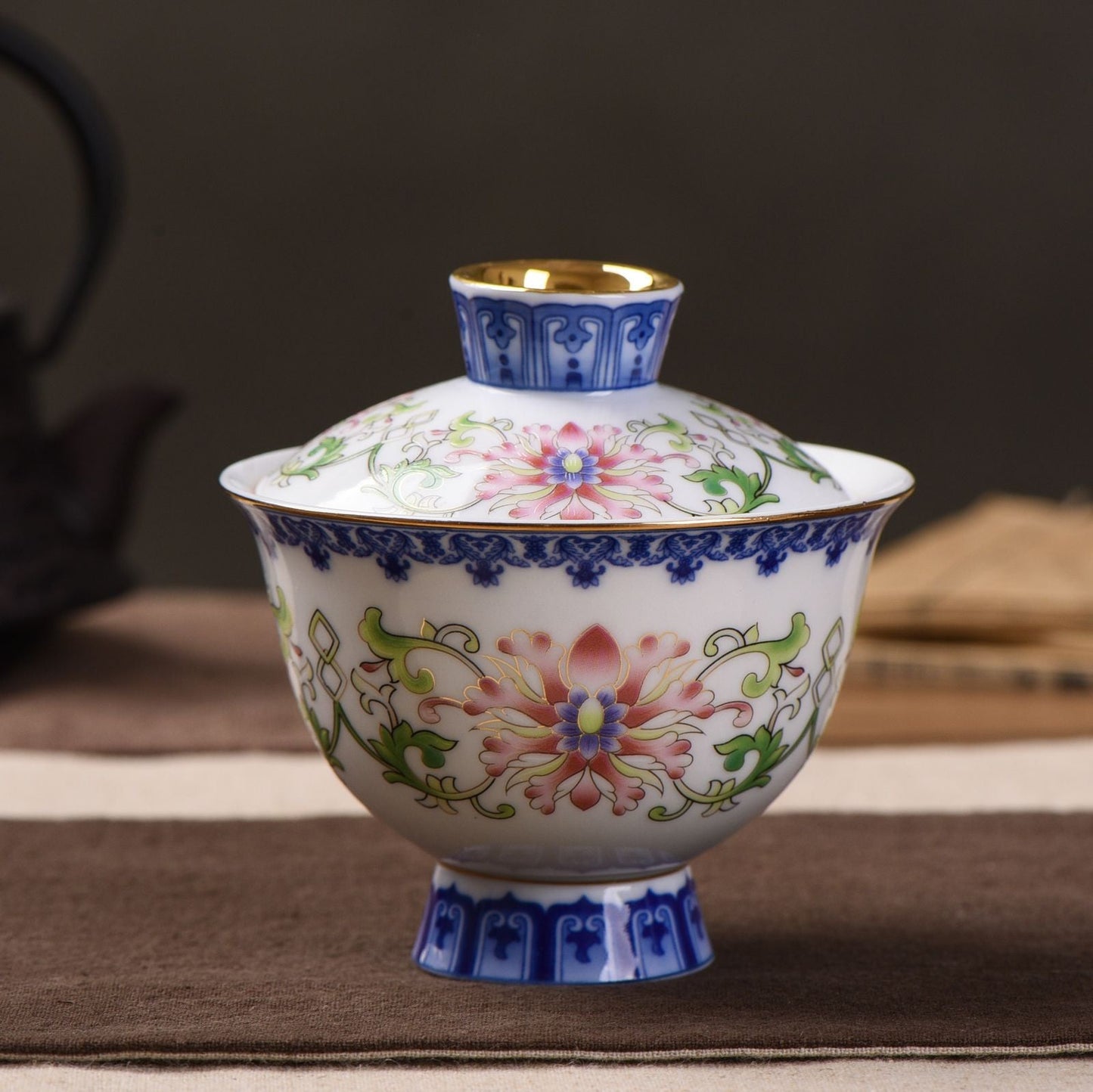 Foshan Qing Dynasty Style Mudan Flower Gaiwan * 150ml
