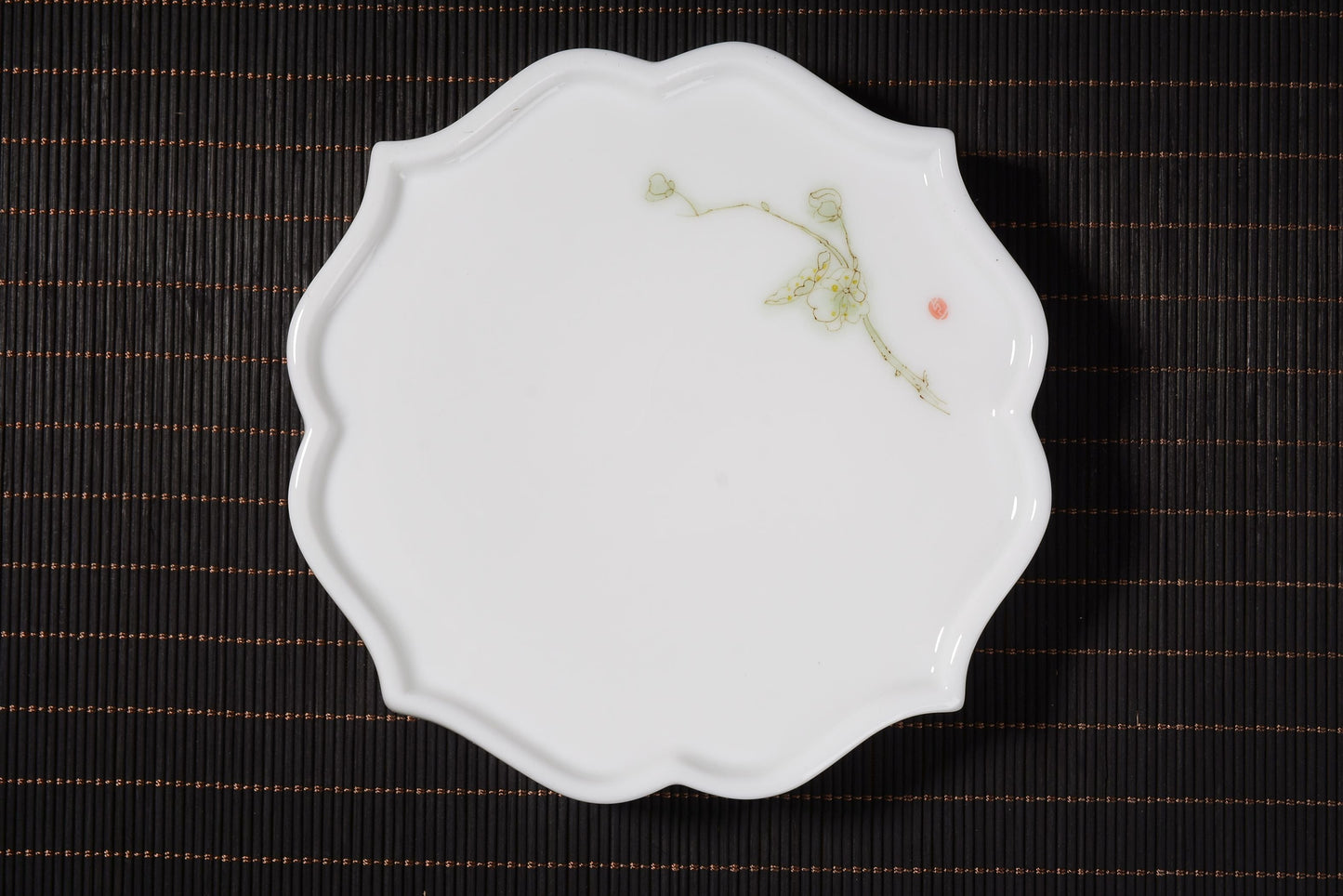 Plum Blossoms Gaiwan and Tea Boat with Optional Matching Cups