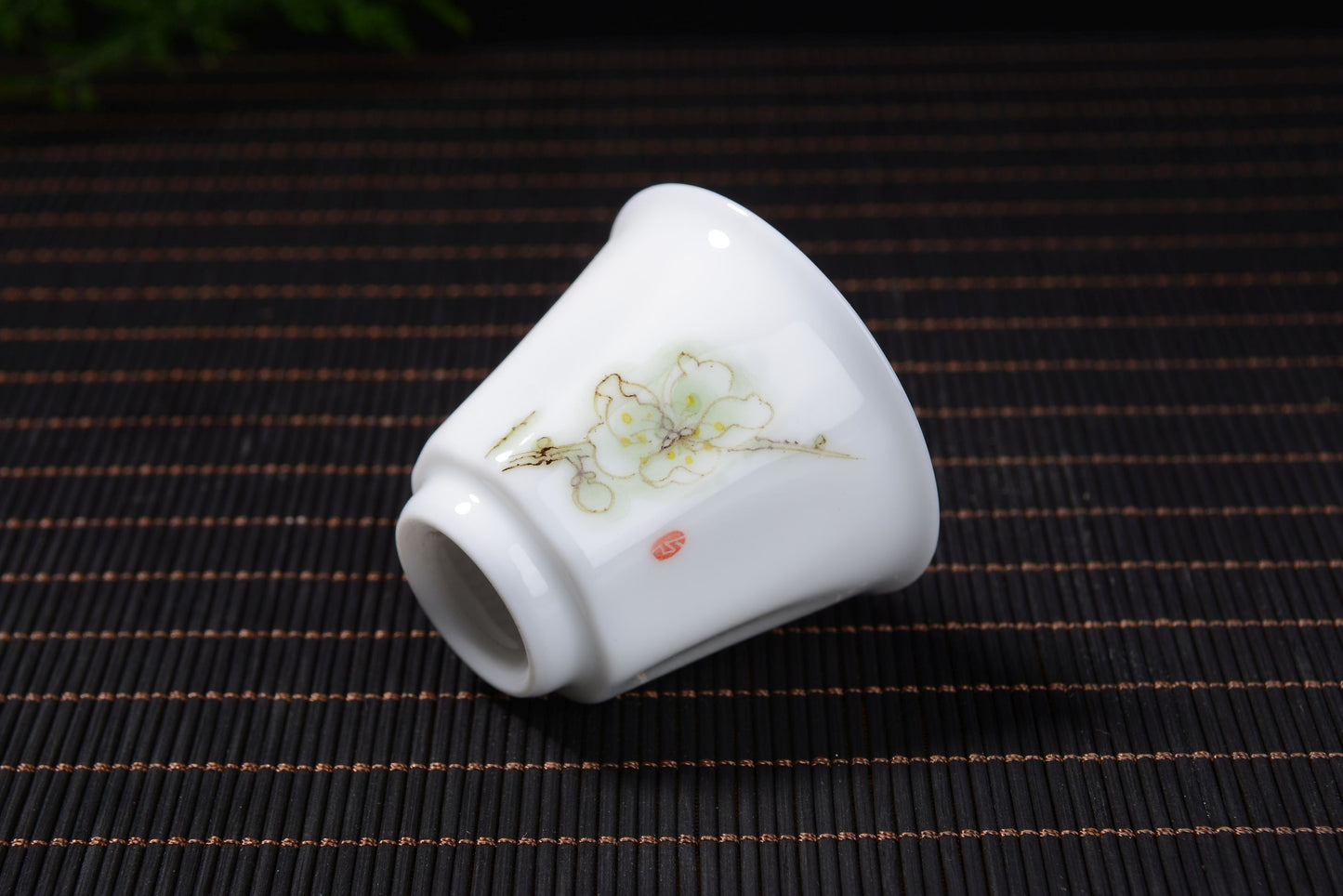 Plum Blossoms Gaiwan and Tea Boat with Optional Matching Cups