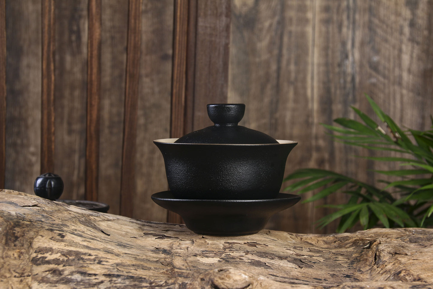 Black Glazed "Rain Drops" Gaiwan for Gong Fu Tea Brewing