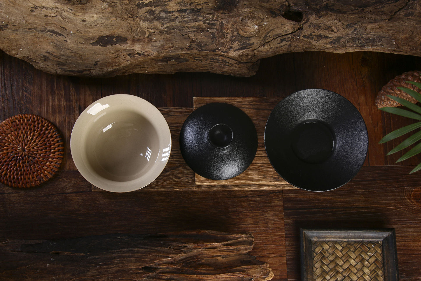 Black Glazed "Rain Drops" Gaiwan for Gong Fu Tea Brewing