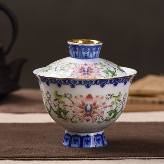 Foshan Qing Dynasty Style Mudan Flower Gaiwan * 150ml