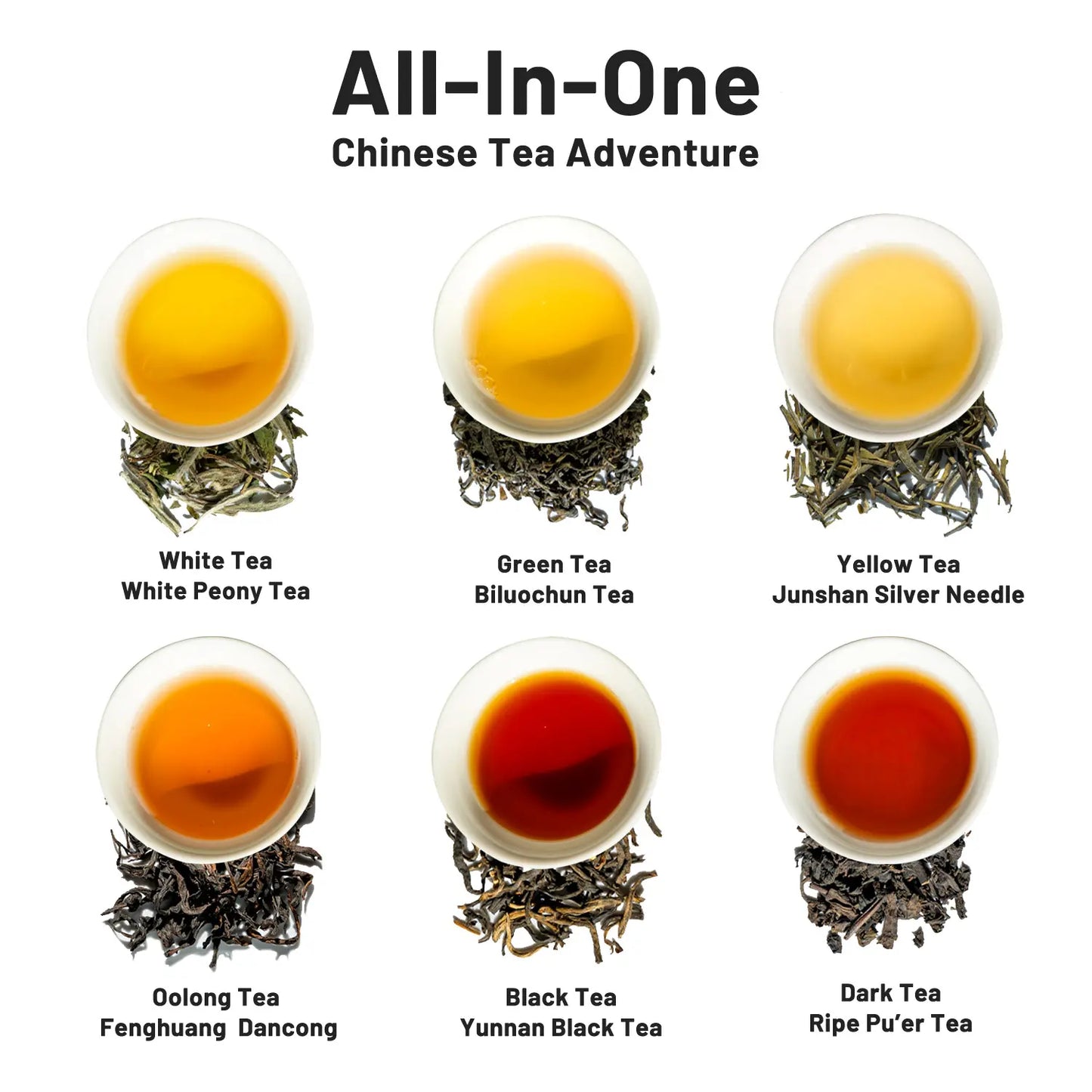 The Six Famous Chinese Teas – Green, Puerh, Oolong & More 100g