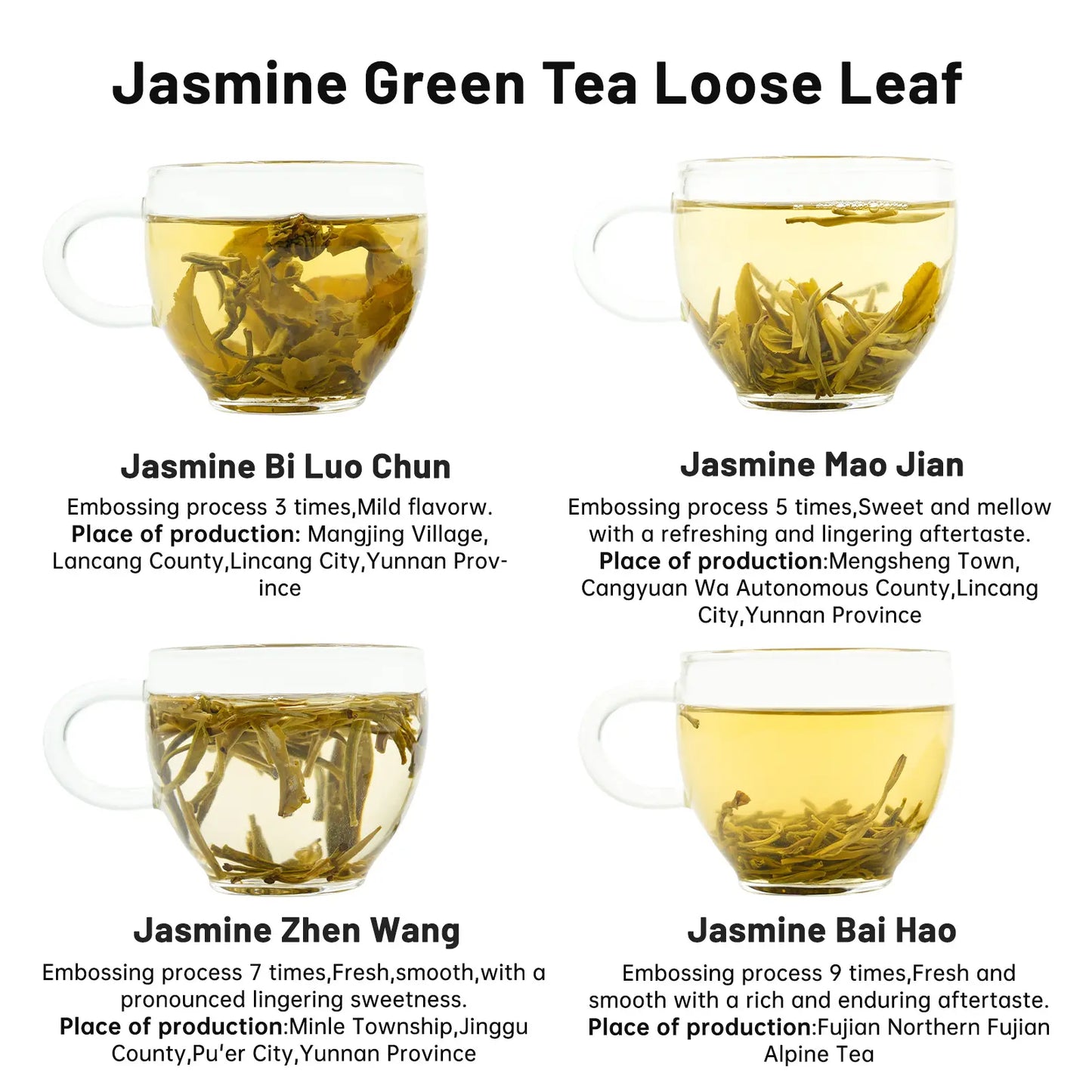 Jasmine Green Tea Collection– 3 to 9 times scented